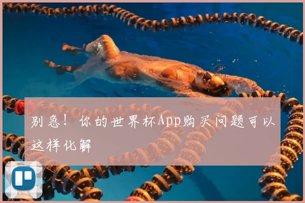 别急!你的世界杯App购买问题可以这样化解